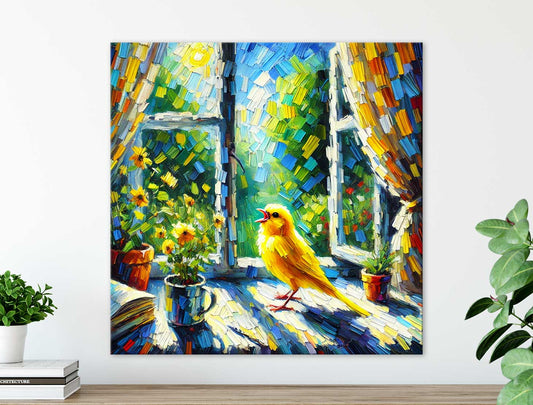 Kanarinac na prozoru