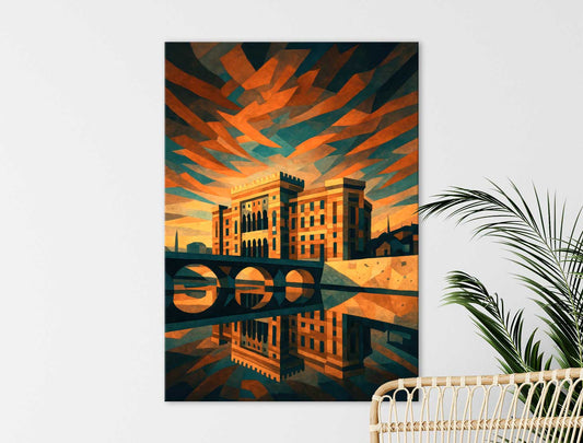 Sarajevska vijećnica u akšam