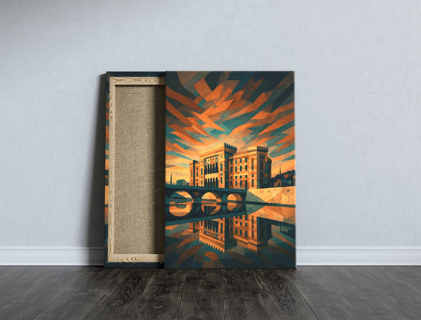 Sarajevska vijećnica u akšam